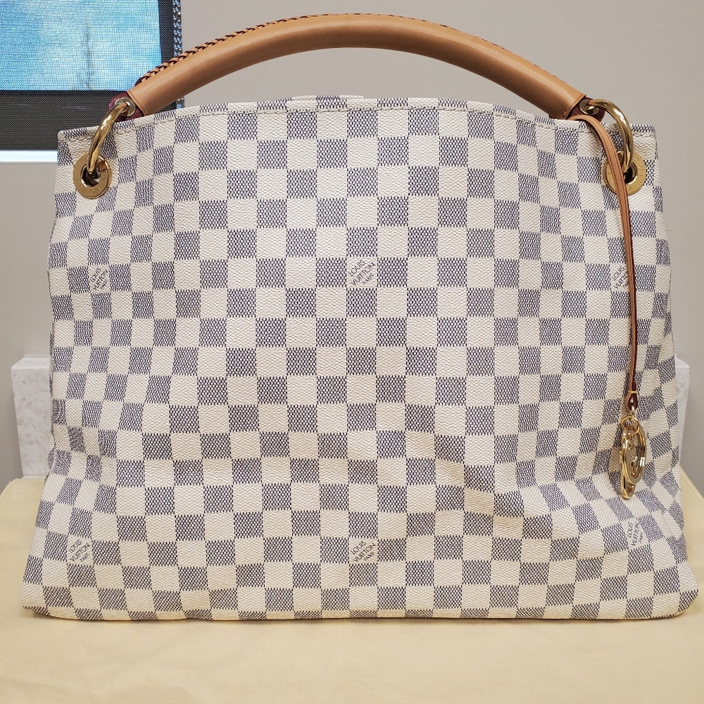 Louis Vuitton Artsy MM Damier White and Gray HandBag